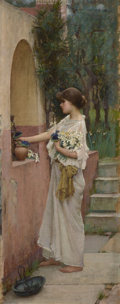 A Roman Offering by John William Waterhouse, circa 1891